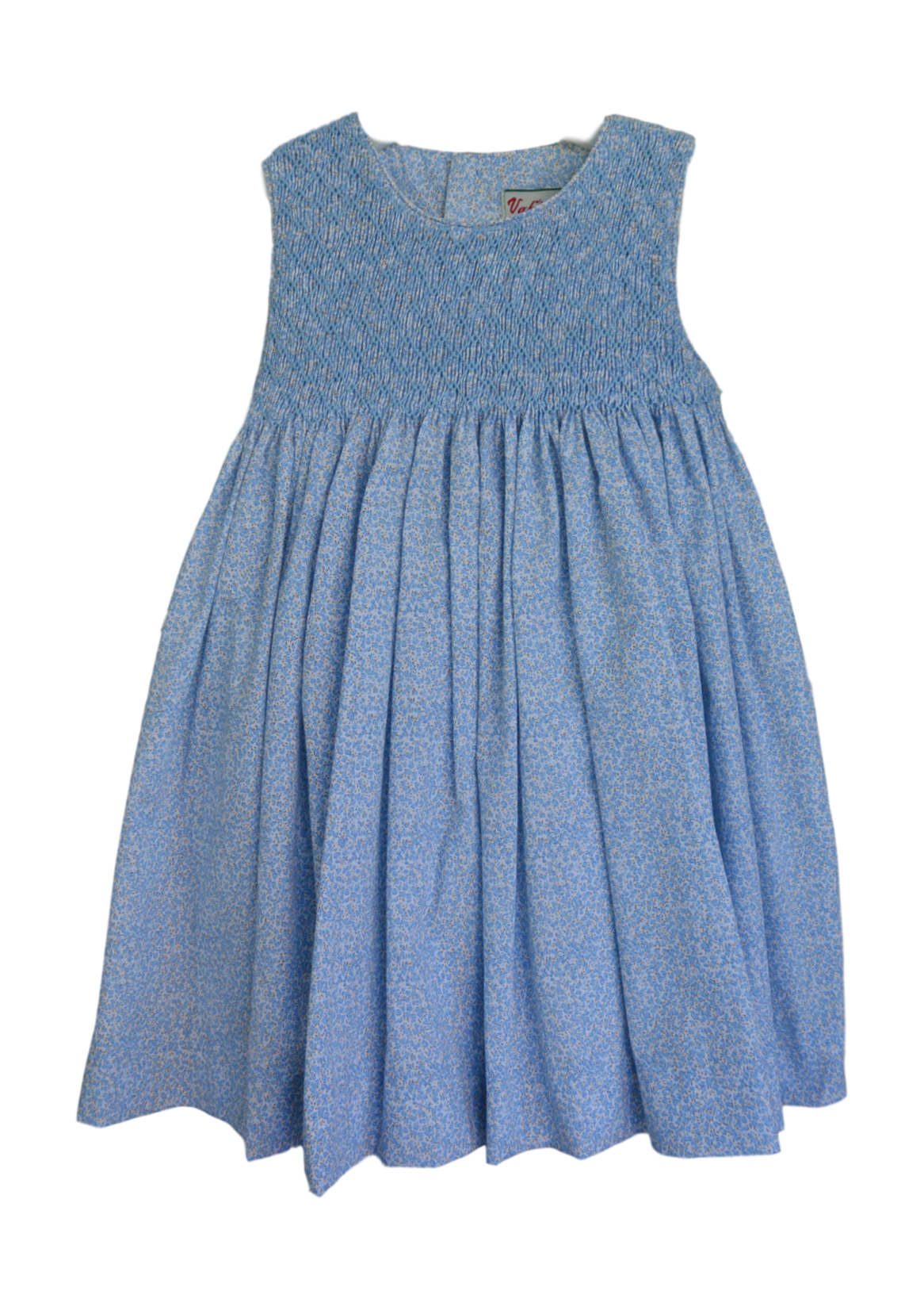 robe fille à fleur bleue